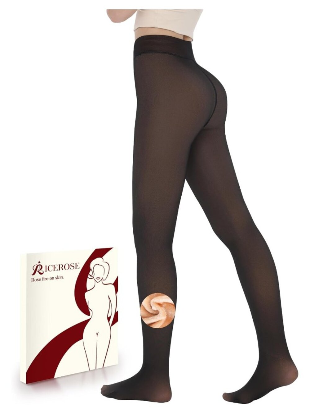 Fleece Lined Tights Women Thermal Warm Winter Leggings High Waist